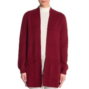 NEW Joseph A Open Cardigan Sweater Cranberry Red